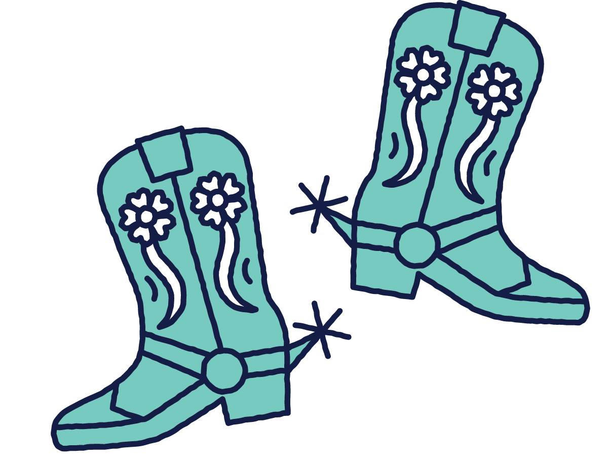 Cowboy boots illustration